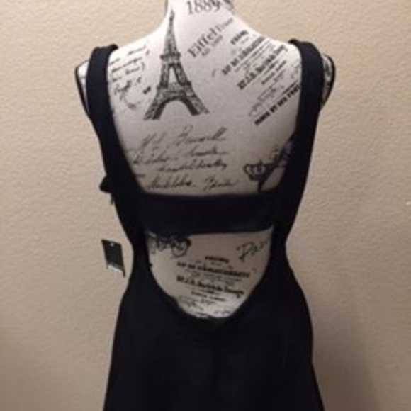RALPH LAUREN BLACK SCUBA CUT OUT BACK A-LINE SHORT DRESS 14 - Picture 6 of 6